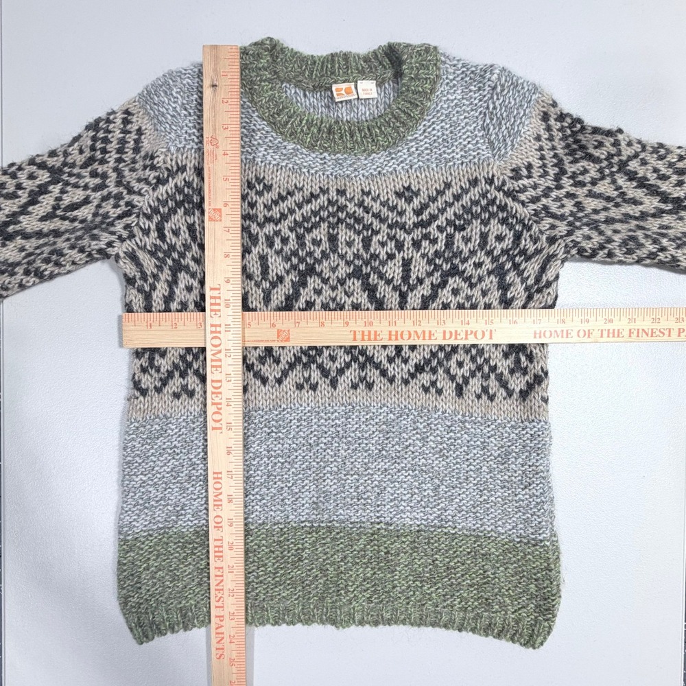 Hugo Boss Orange Wolmar Fair Isle Wool Alpaca Blend Sweater Earthy Color Small - Picture 8 of 8